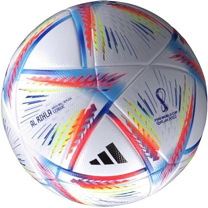 Adidas AL RIHLA League Football - FIFA 2022 - Size 5 (White, Soccer)